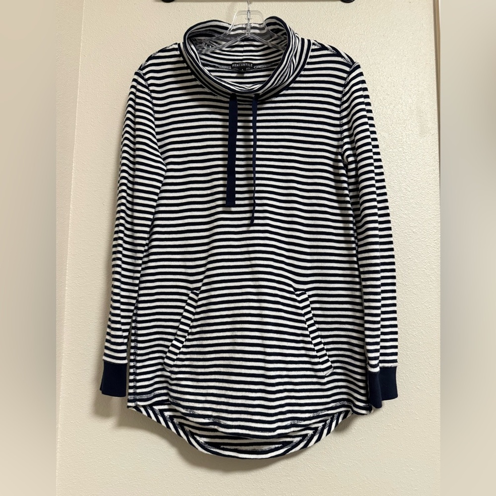 J. Crew Mercantile Striped Waffle Knit Sweater